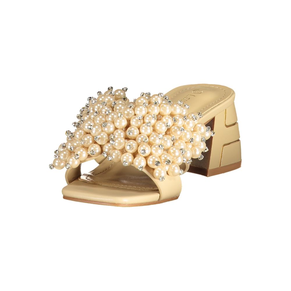 Laura Biagiotti Beige Polyurethane Women's Sandal | Regal Royce