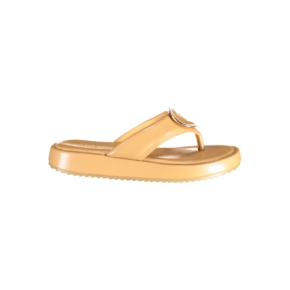 Laura Biagiotti Beige Polyurethane Women's Sandal | Regal Royce