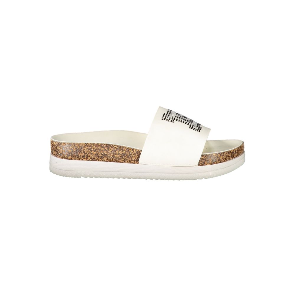 Laura Biagiotti White Polyurethane Women's Slipper | Regal Royce