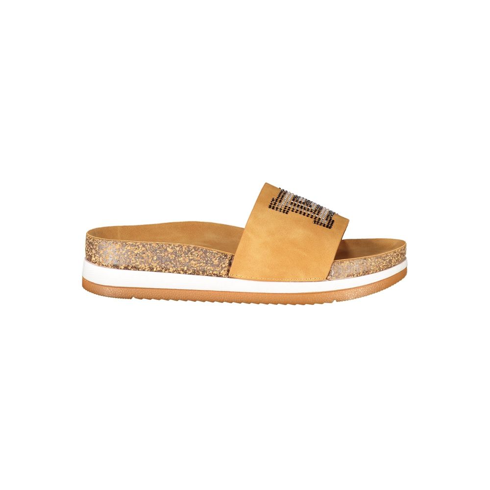 Laura Biagiotti Brown Polyurethane Women's Slipper | Regal Royce