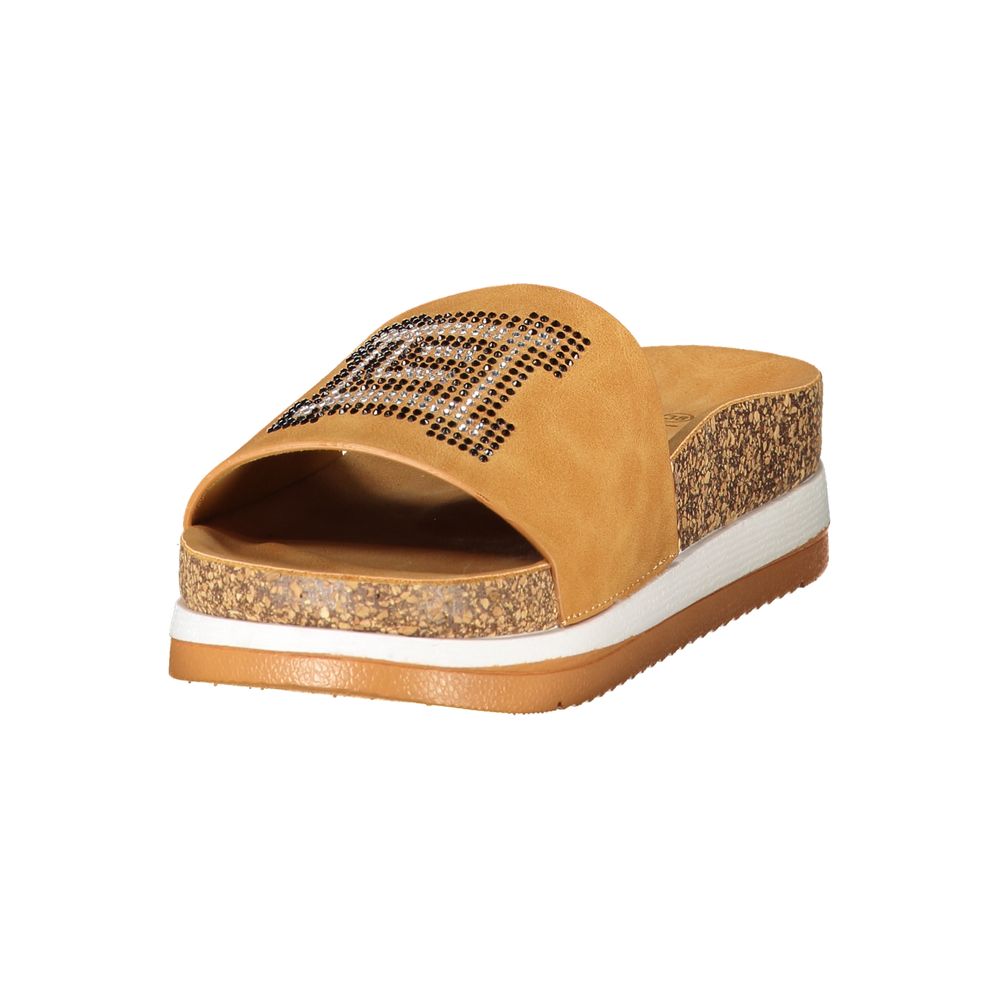 Laura Biagiotti Brown Polyurethane Women's Slipper | Regal Royce