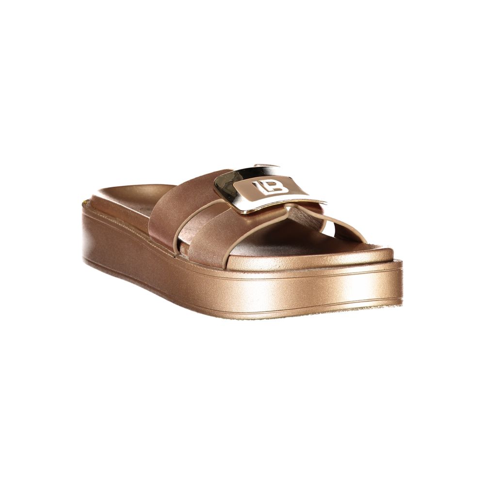 Laura Biagiotti Bronze Polyurethane Women's Sandal | Regal Royce