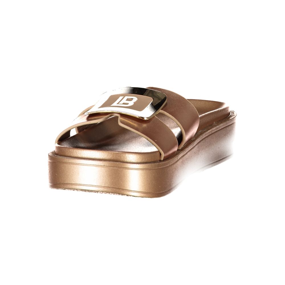 Laura Biagiotti Bronze Polyurethane Women's Sandal | Regal Royce