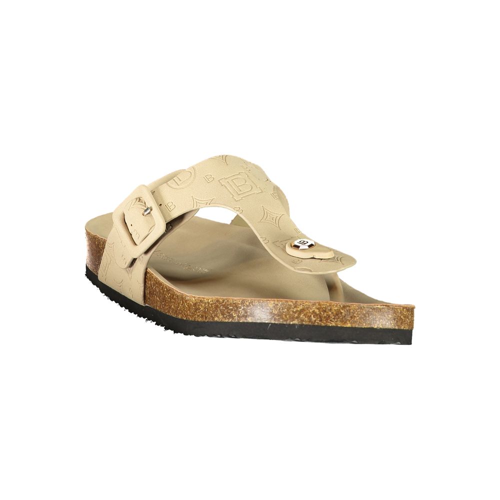 Laura Biagiotti Beige Polyurethane Women's Slipper | Regal Royce