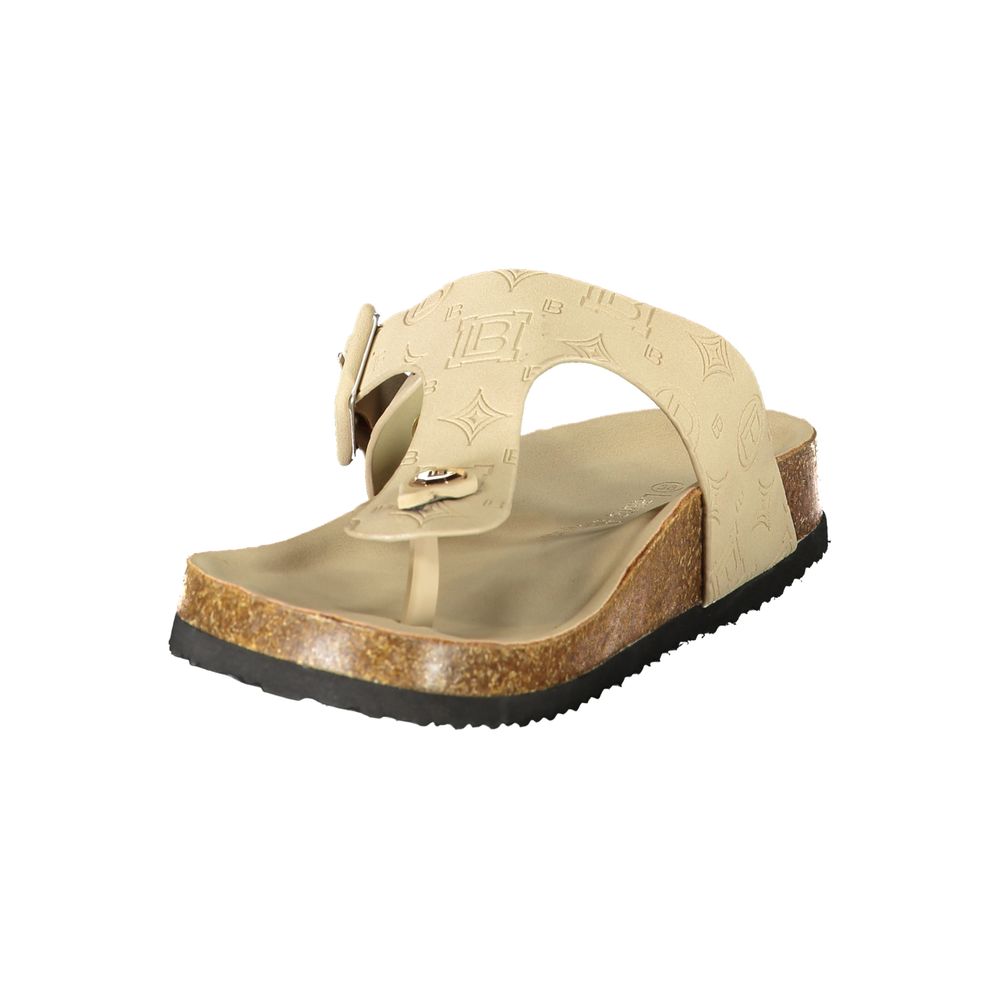 Laura Biagiotti Beige Polyurethane Women's Slipper | Regal Royce