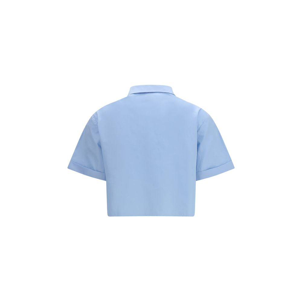 Miu Miu Blue Cotton Shortsleeve Shirt | Regal Royce