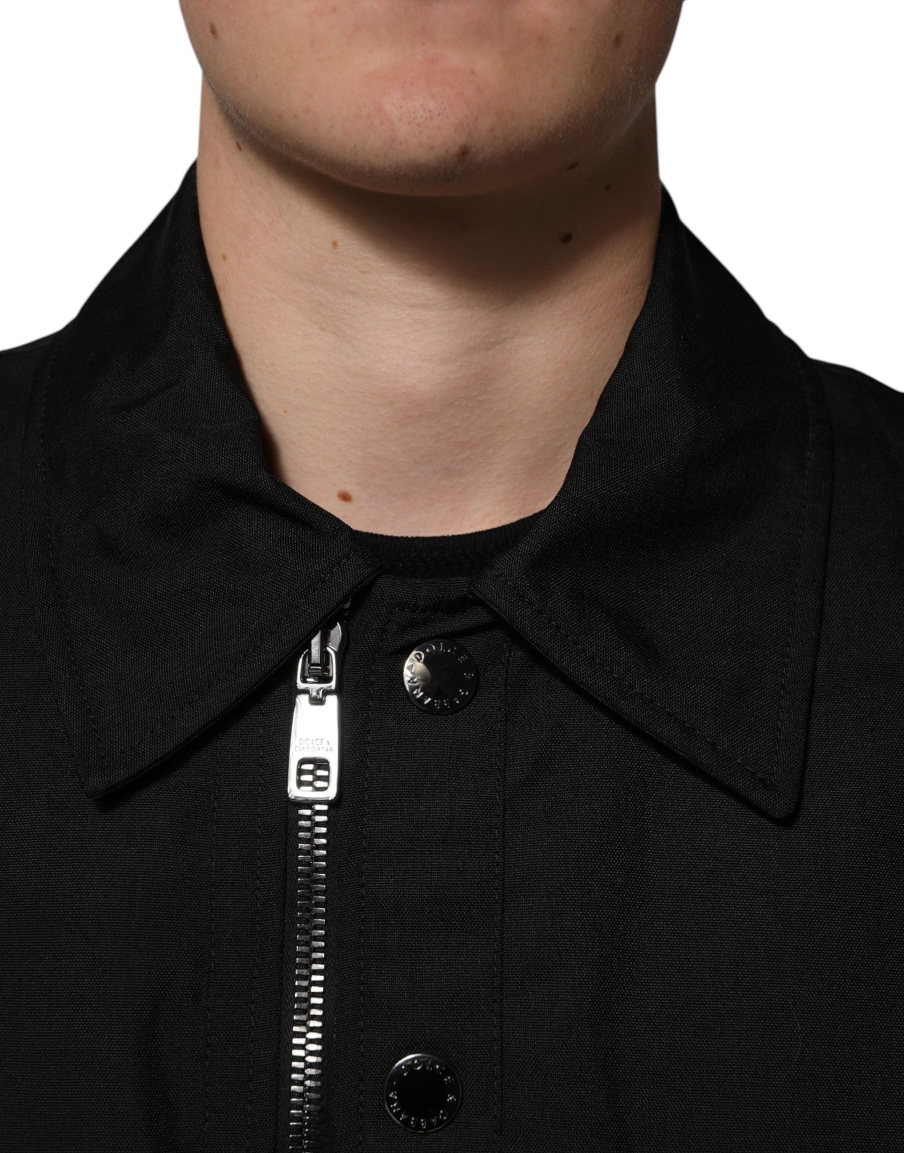 Dolce & Gabbana Black Nylon Full Zip Blouson Bomber Jacket | Regal Royce