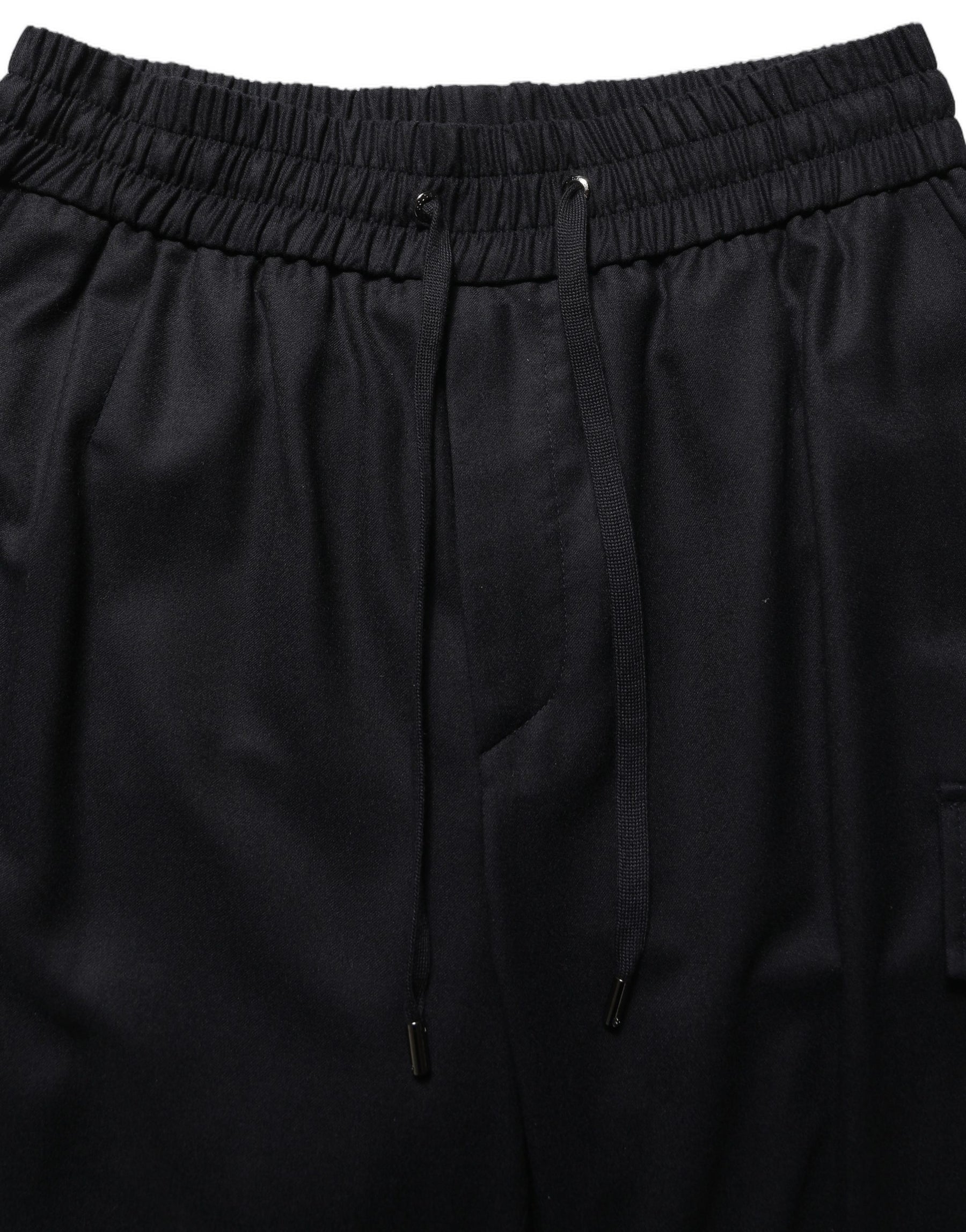 Dolce & Gabbana Black Mid Waist Cargo Jogger Sweatpants Pants | Regal Royce