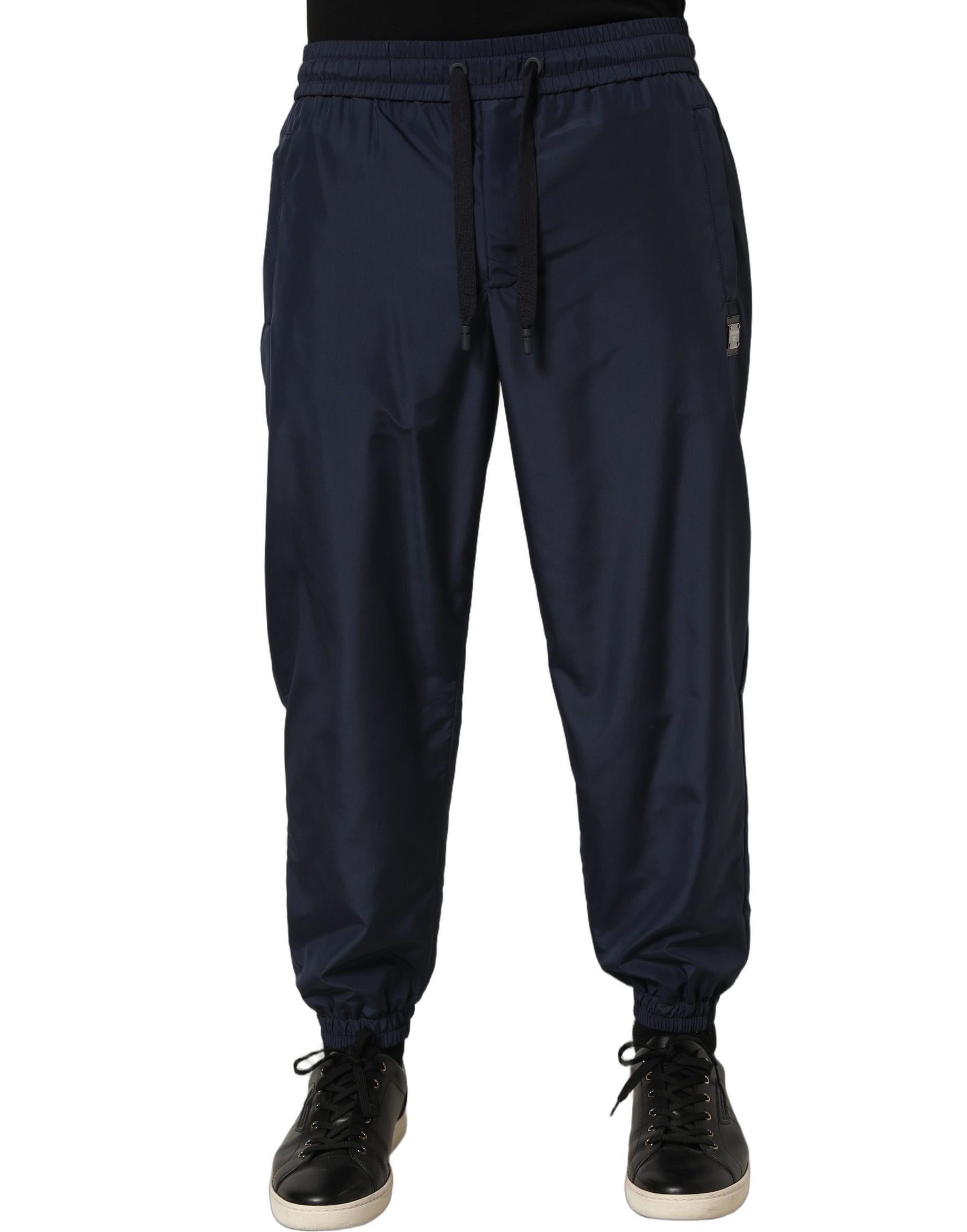 Dolce & Gabbana Dark Blue Polyester Jogger Sweatpants Pants | Regal Royce