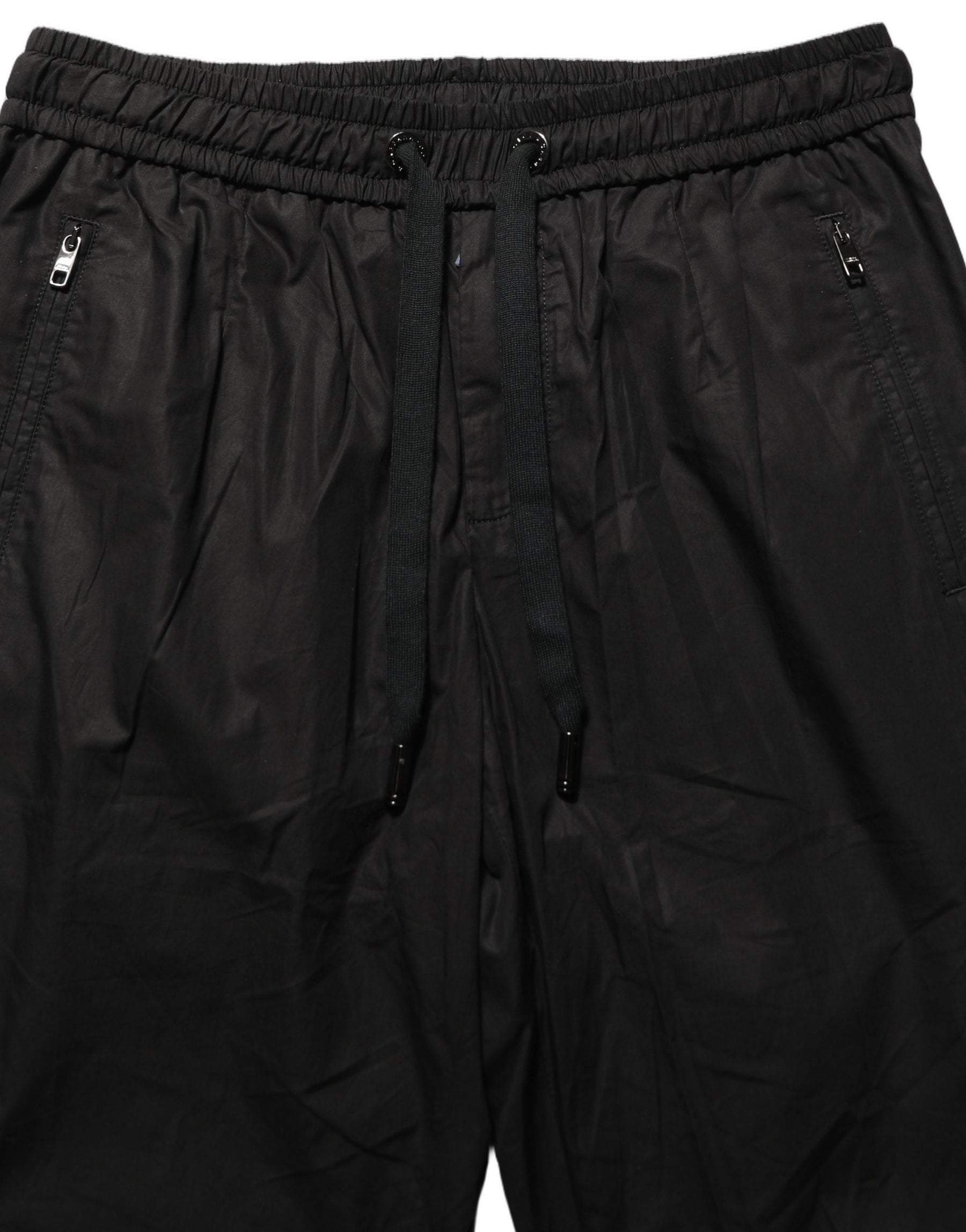 Dolce & Gabbana Black Cotton Mid Waist Jogger Sweatpants Pants | Regal Royce