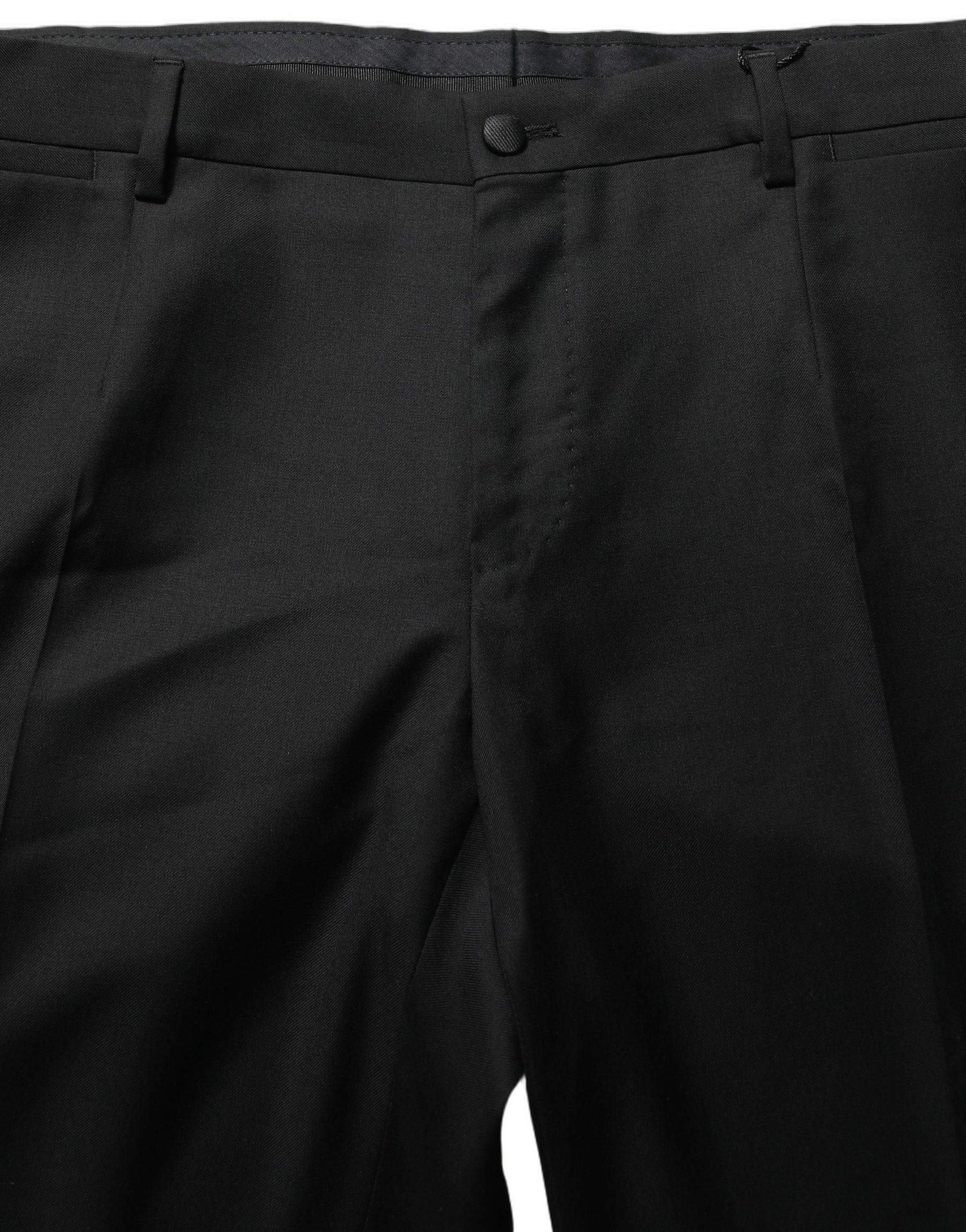 Dolce & Gabbana Black Wool Skinny Leg Dress Trouser Pants | Regal Royce