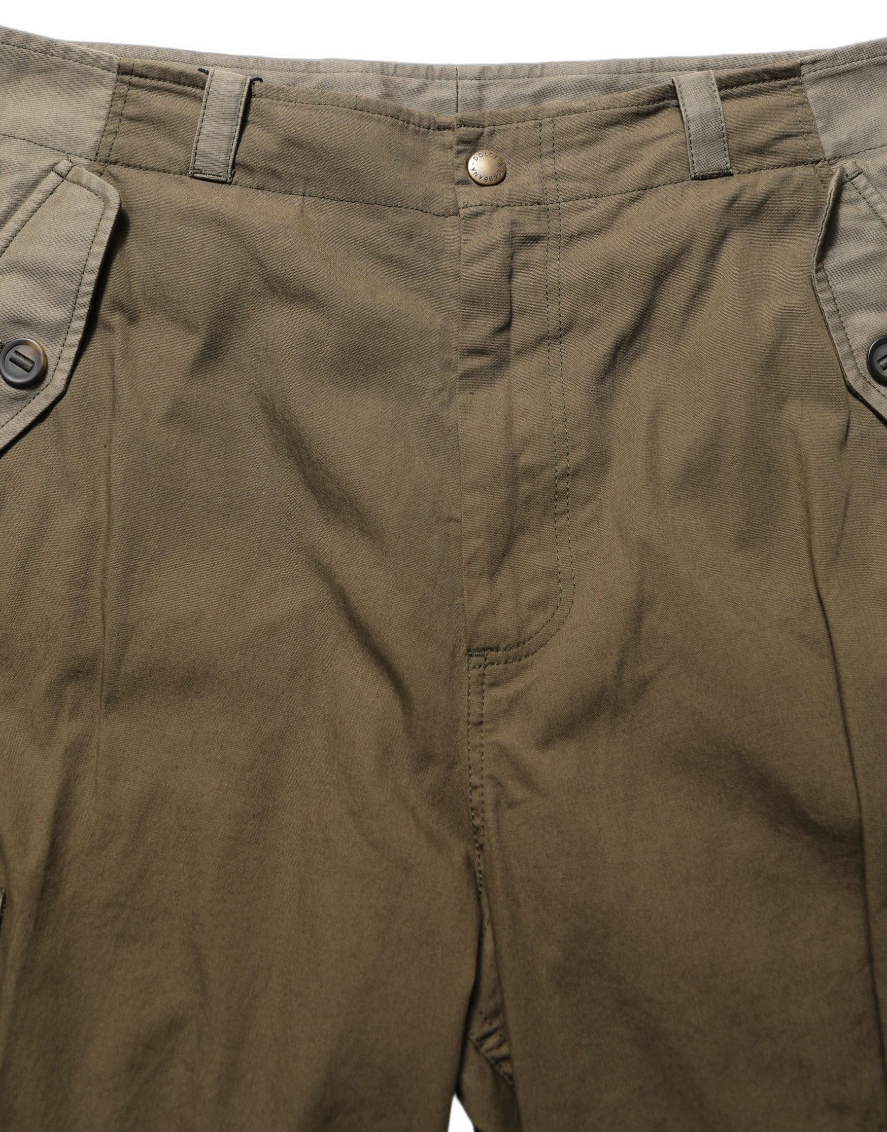 Dolce & Gabbana Brown Mid Waist Straight Cargo Trouser Pants | Regal Royce