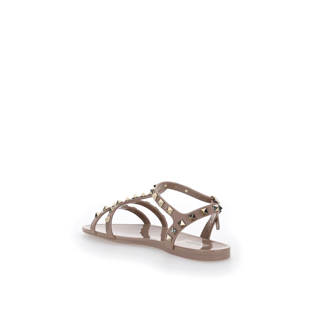 Valentino Garavani Pink Pvc Flat Sandals | Regal Royce