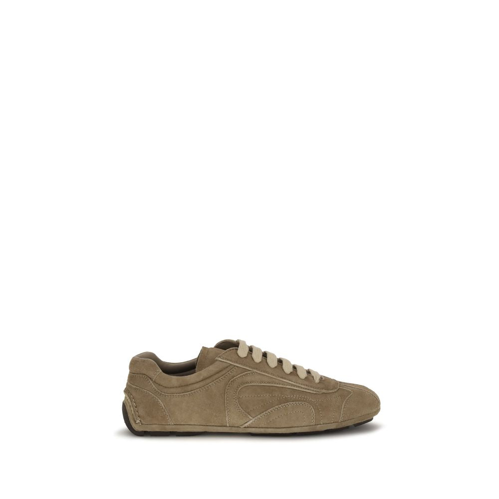 Prada Brown Calf Leather Bos Taurus Athletic Sneakers | Regal Royce