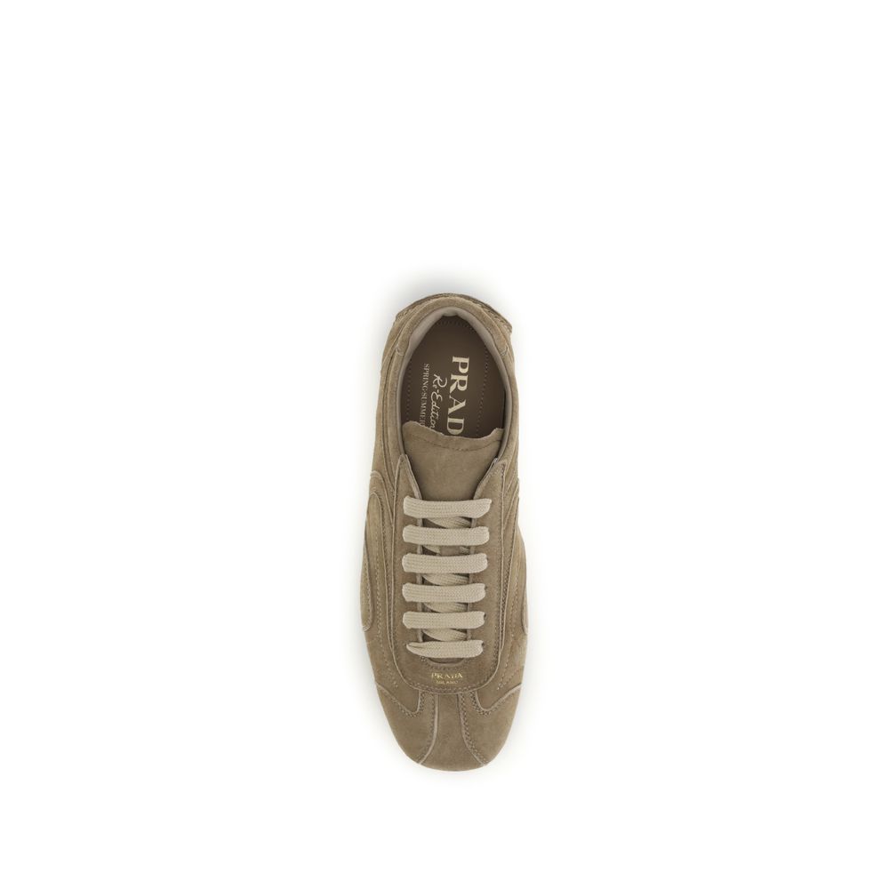 Prada Brown Calf Leather Bos Taurus Athletic Sneakers | Regal Royce