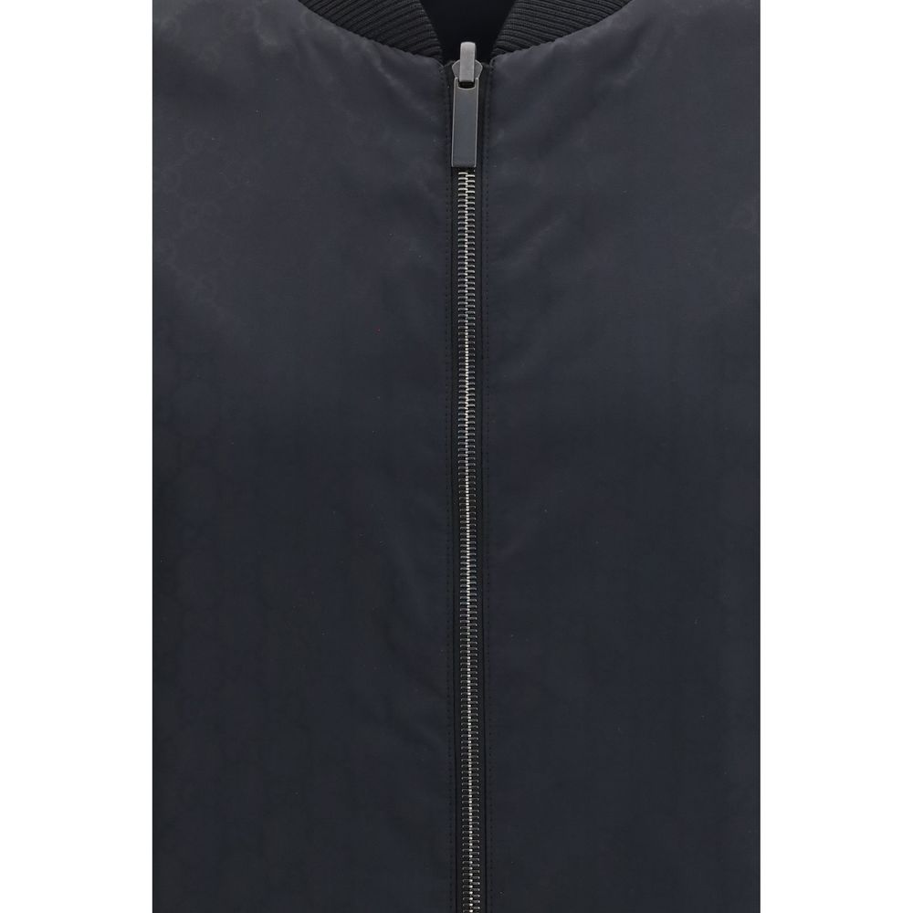 Gucci Black Polyamide Bomber | Regal Royce