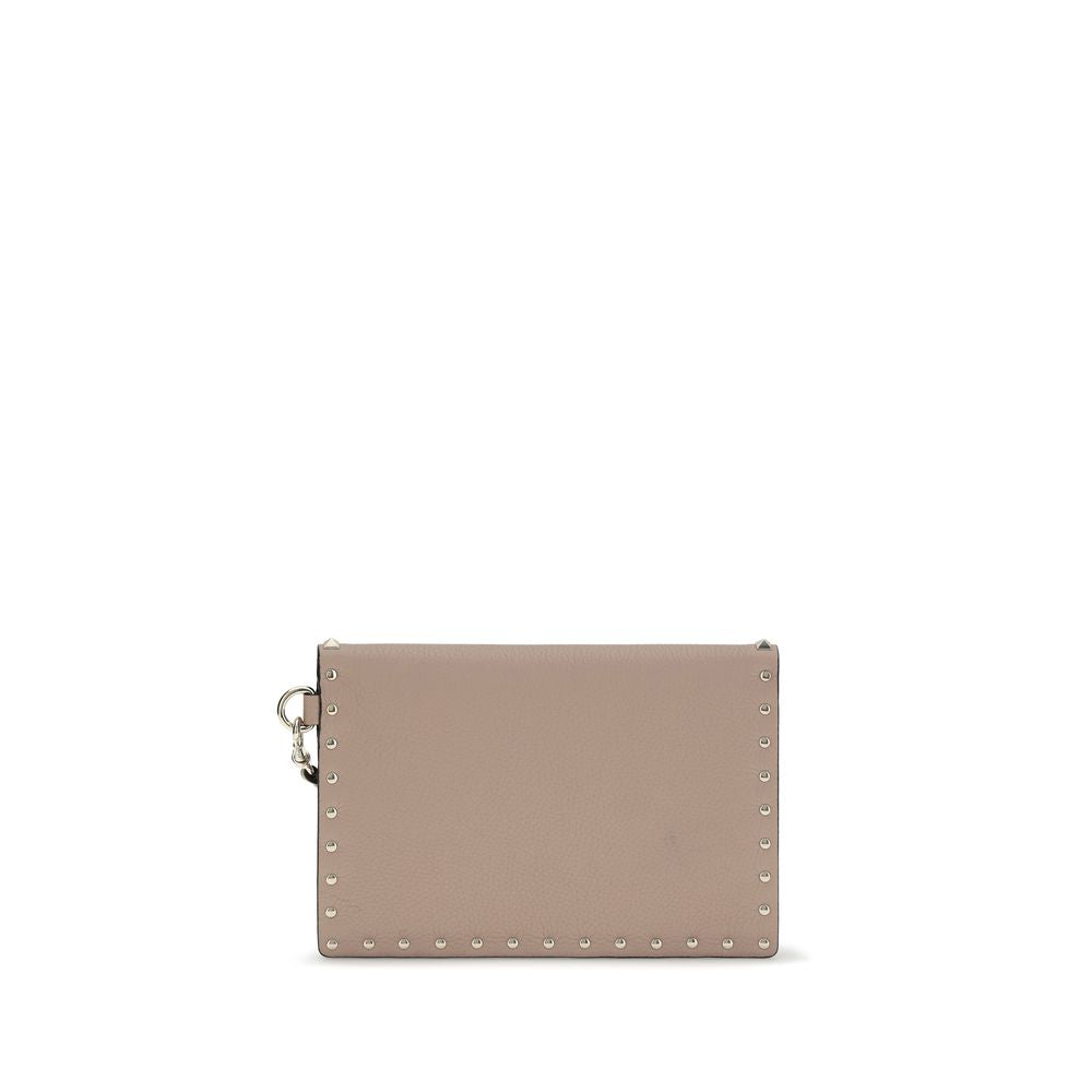 Valentino Garavani Beige Calf Leather Bos Taurus Clutch Bag | Regal Royce