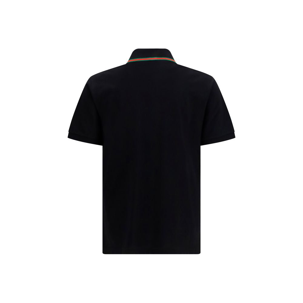 Gucci Black Cotton Polo Shirt | Regal Royce