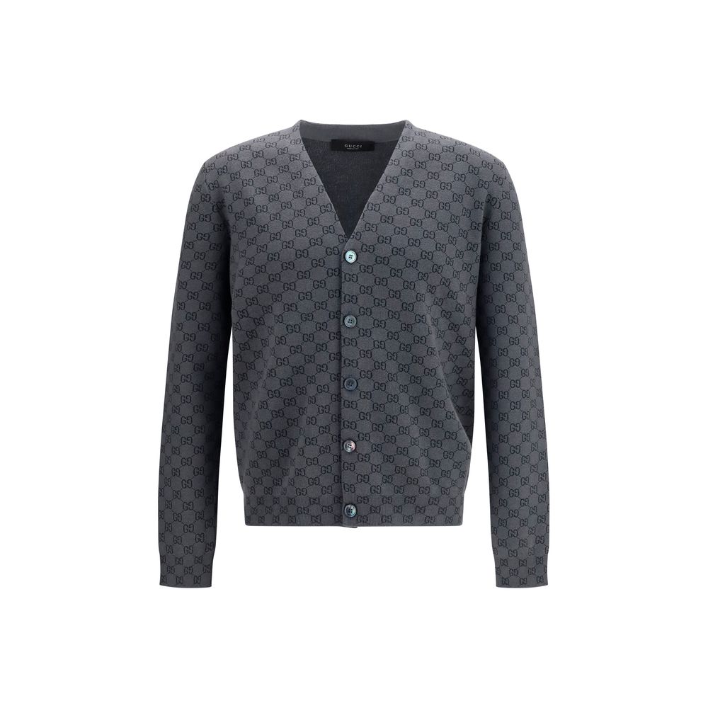 Gucci Gray Wool Oves Aries Cardigan | Regal Royce