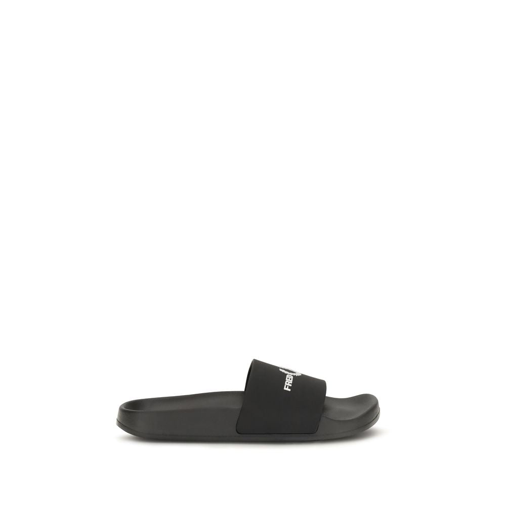 Fred Perry Black Rubber Sandals | Regal Royce