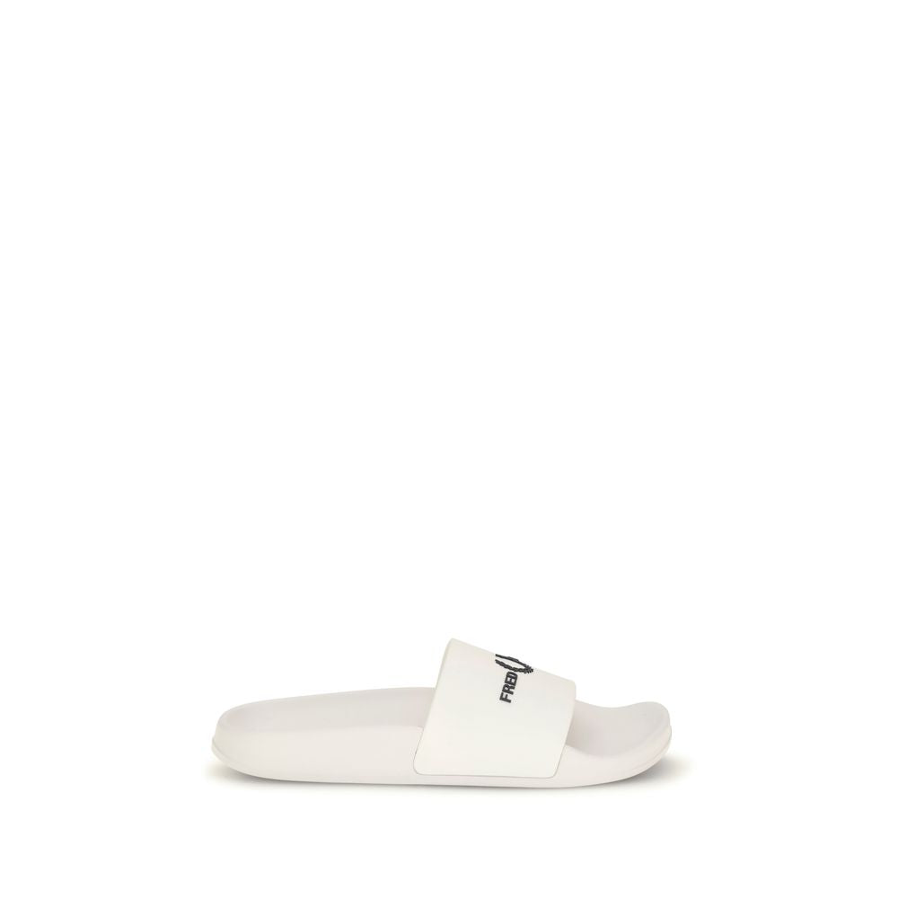 Fred Perry White Rubber Sandals | Regal Royce