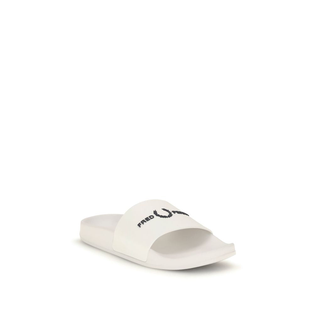 Fred Perry White Rubber Sandals | Regal Royce