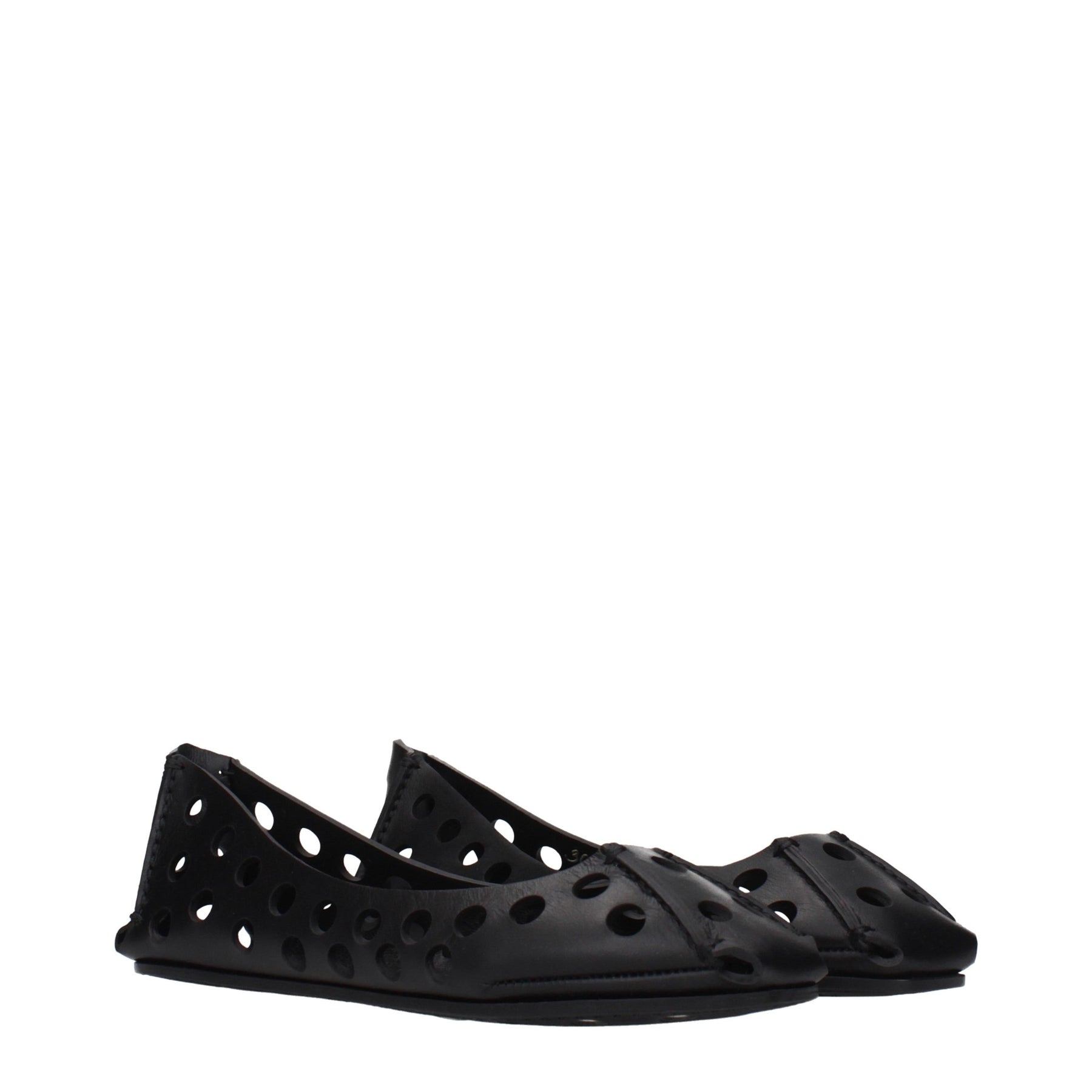 Alaïa Black Leather Ballet Flats | Regal Royce