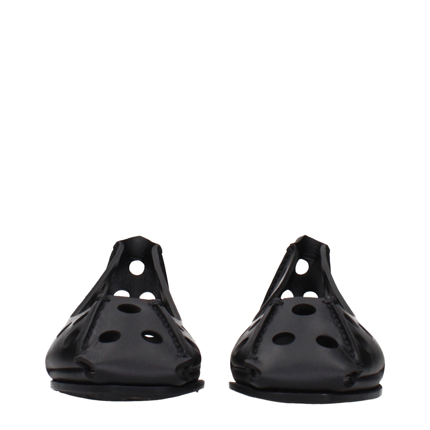Alaïa Black Leather Ballet Flats | Regal Royce