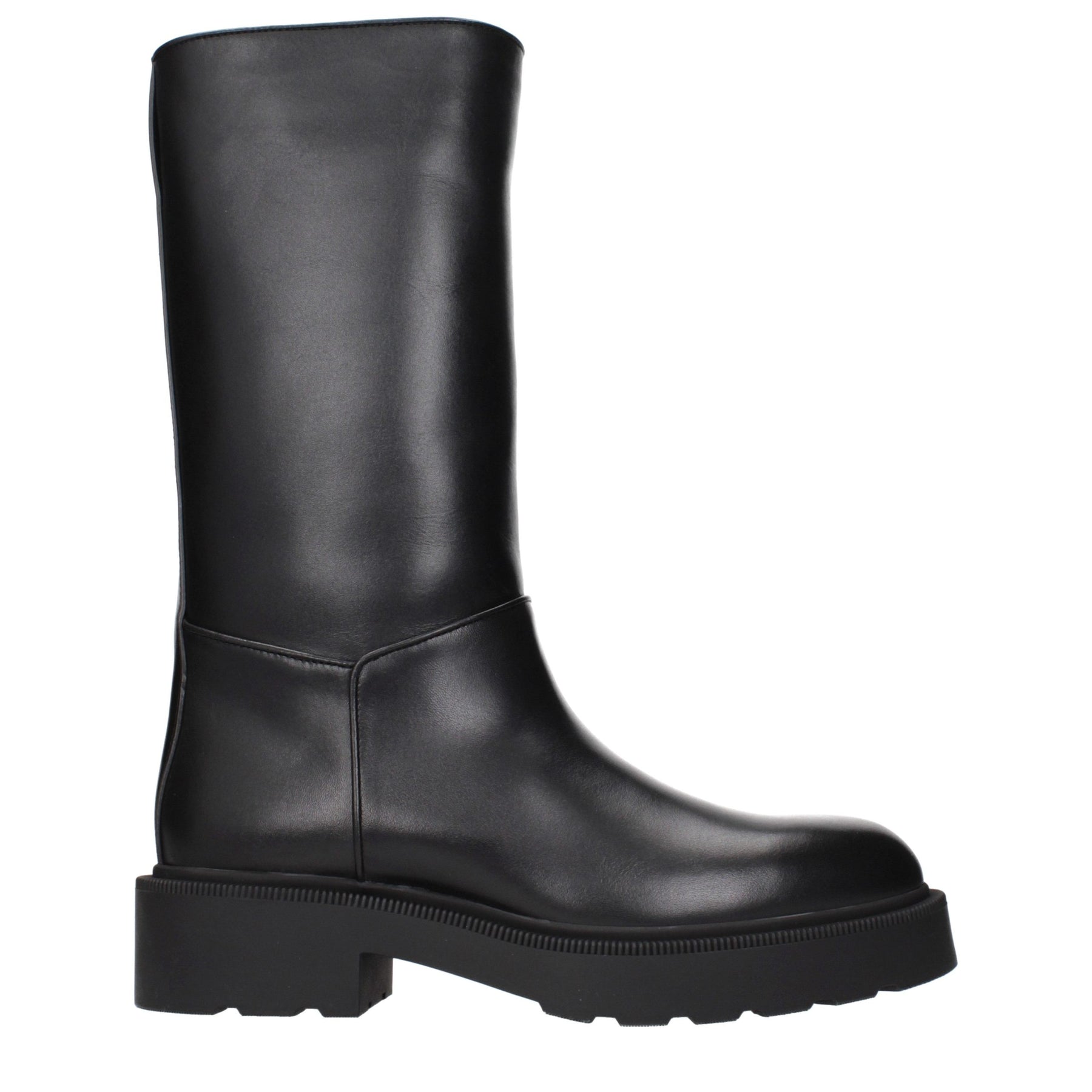 The Row Black Leather Boots | Regal Royce