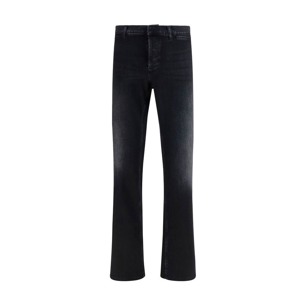 Gucci Black Cotton Flared Jeans | Regal Royce