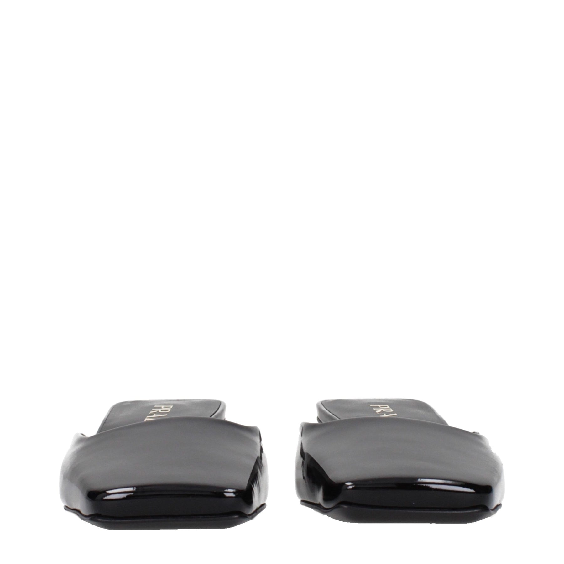 Prada Black Leather Flat Sandals | Regal Royce