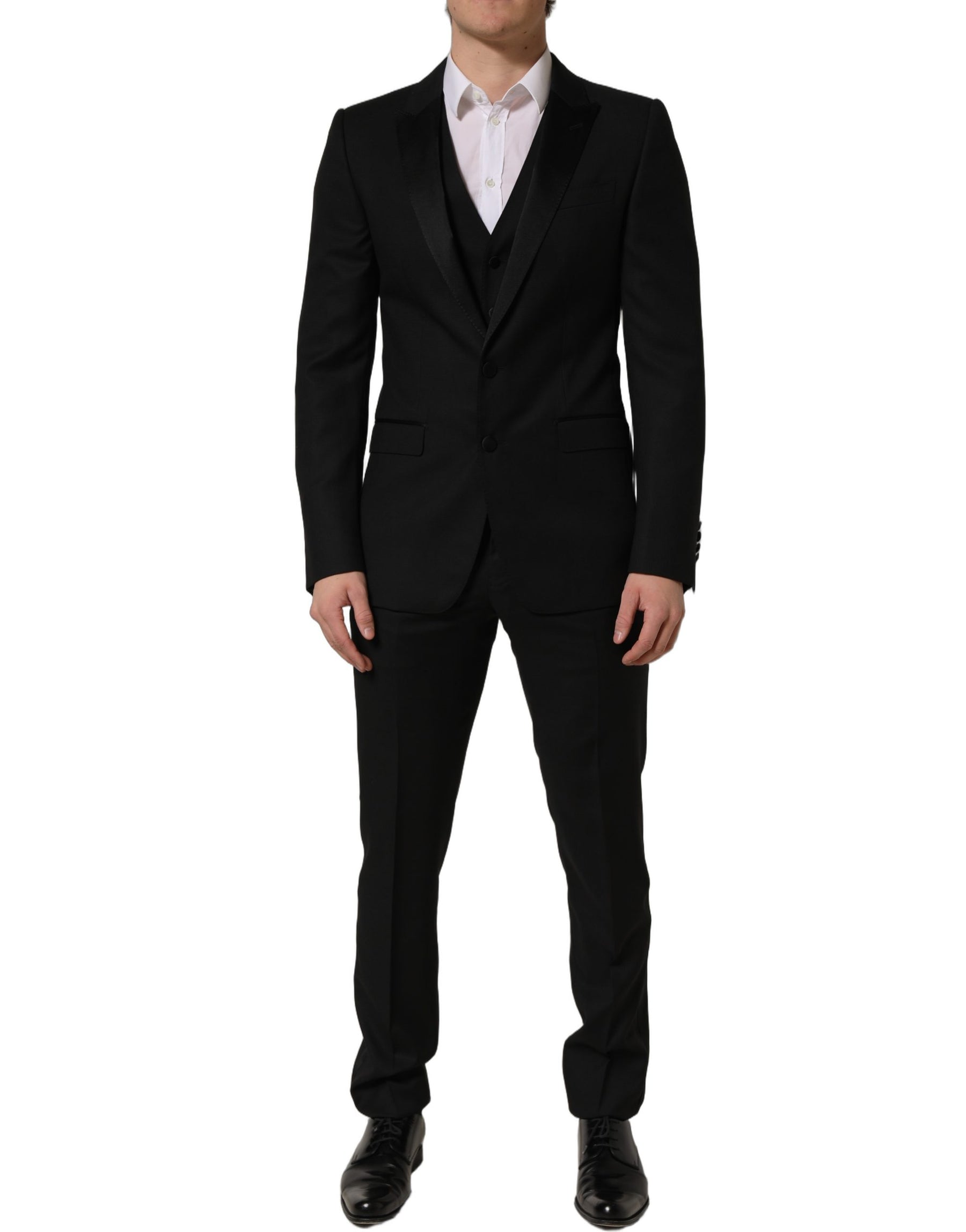Dolce & Gabbana Black MARTINI Slim Fit Formal 3 Piece Suit | Regal Royce