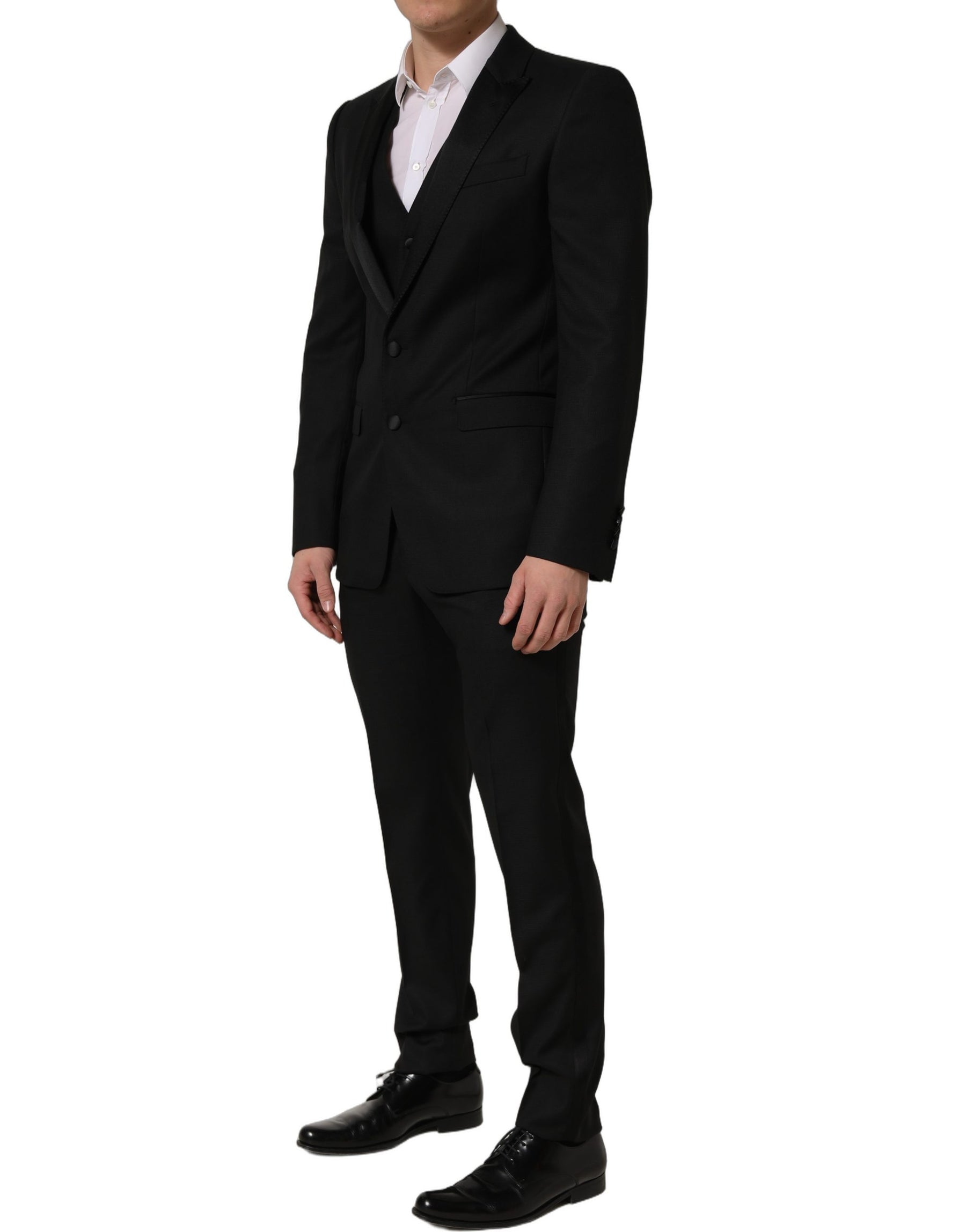 Dolce & Gabbana Black MARTINI Slim Fit Formal 3 Piece Suit | Regal Royce