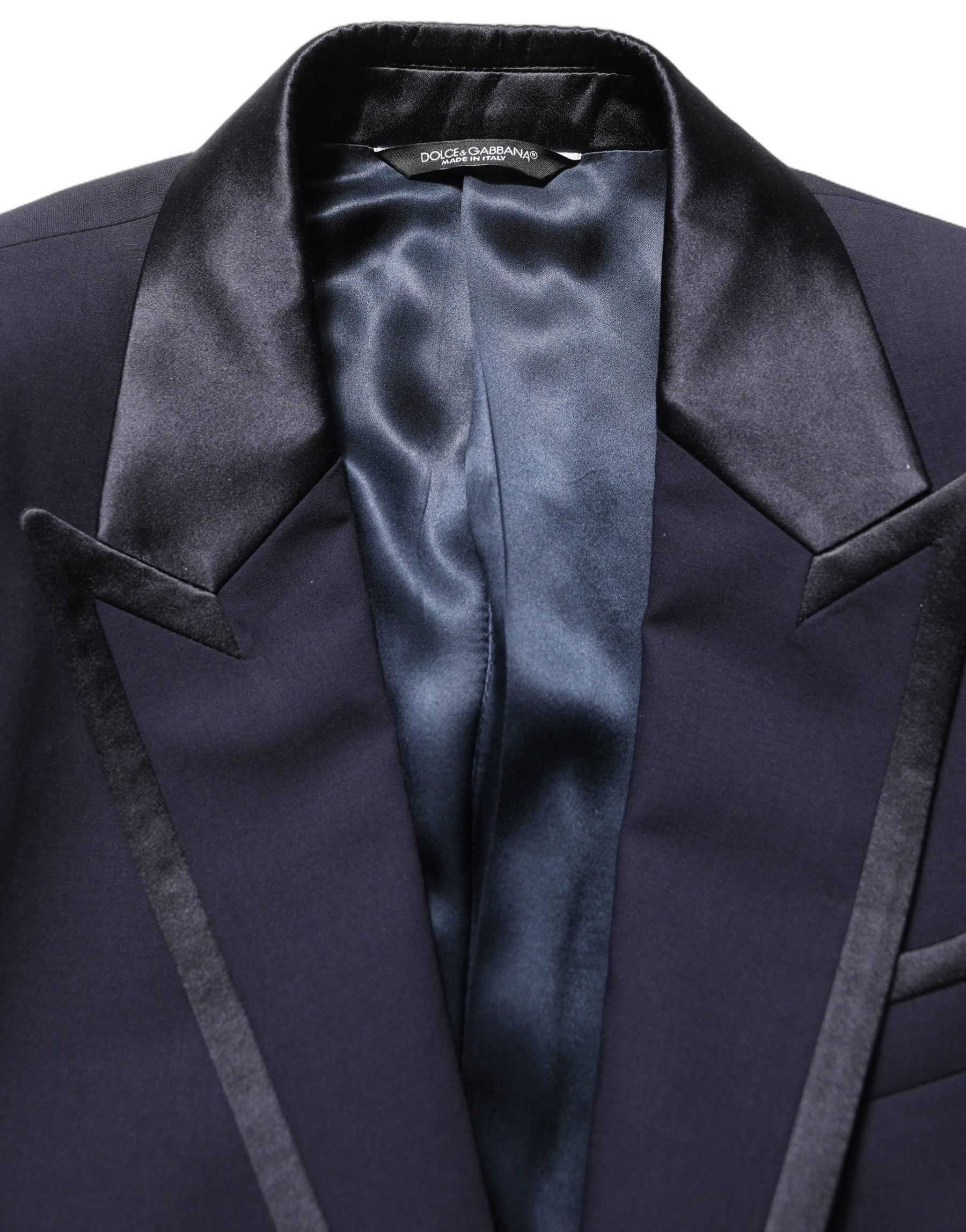 Dolce & Gabbana Black Wool Slim Fit Formal 2 Piece Men Suit | Regal Royce