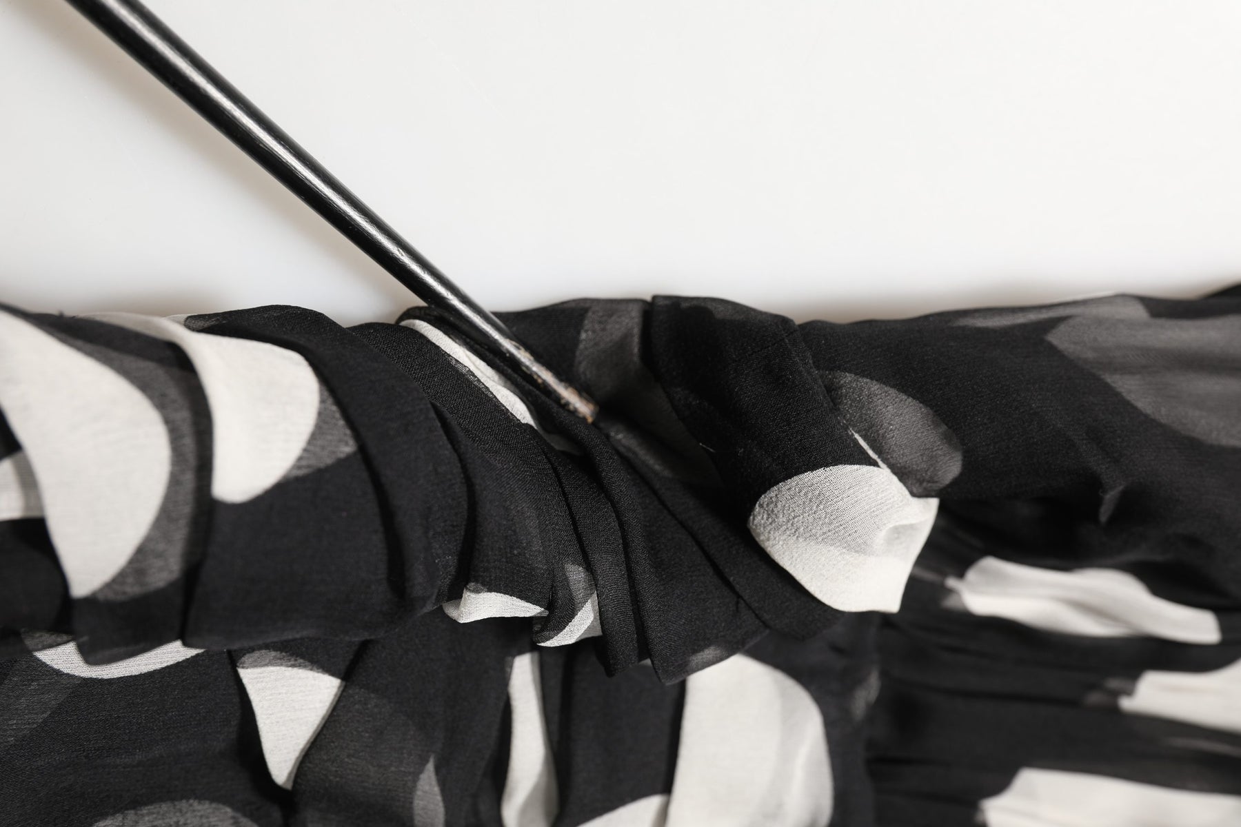 Dolce & Gabbana Black White Polka Dot Pleated Maxi Dress | Regal Royce