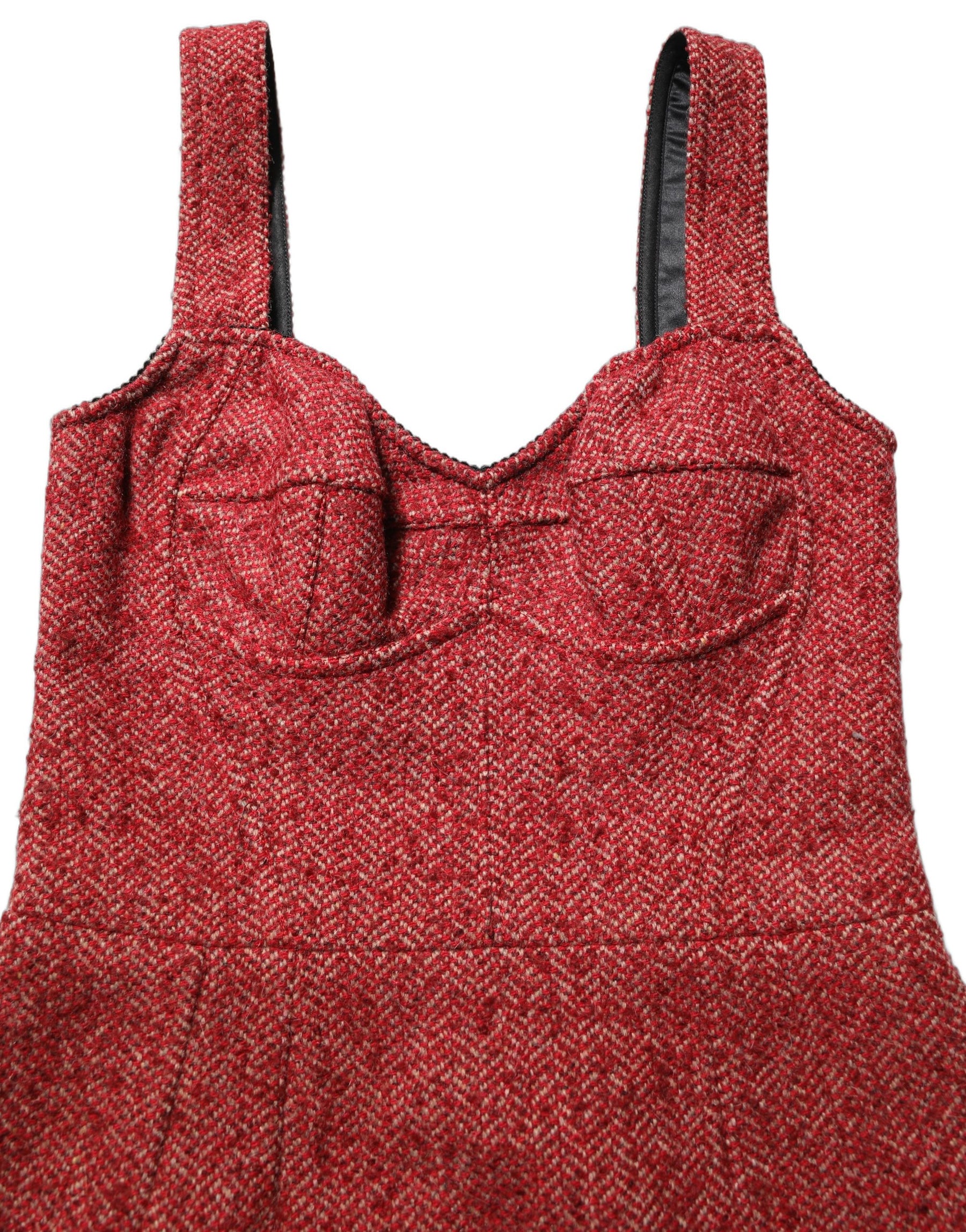 Dolce & Gabbana Multicolor Tweed Belted Babydoll Mini Dress | Regal Royce