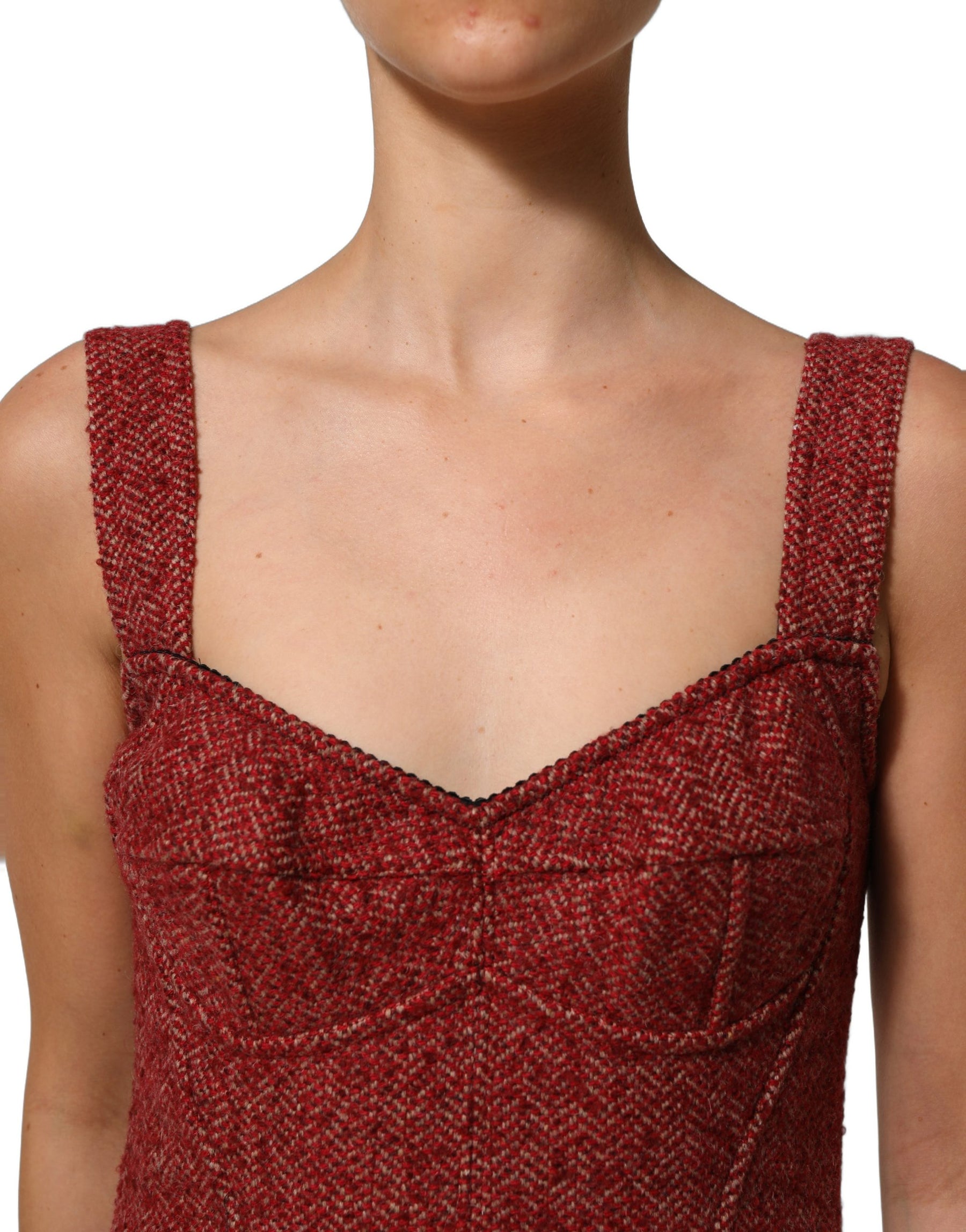 Dolce & Gabbana Multicolor Tweed Belted Babydoll Mini Dress | Regal Royce