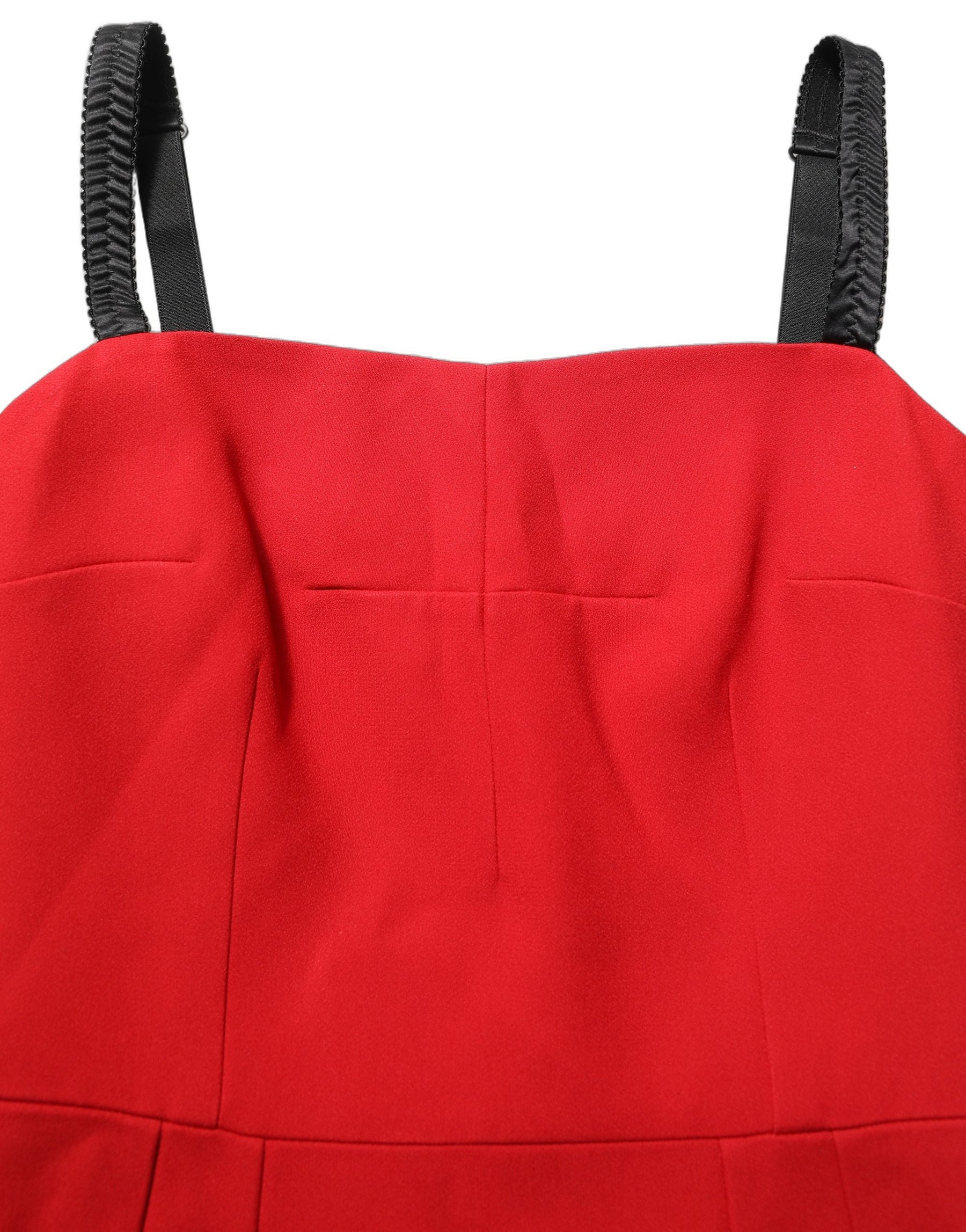 Dolce & Gabbana Red Stretch Bodycon Sheath Knee Length Dress | Regal Royce