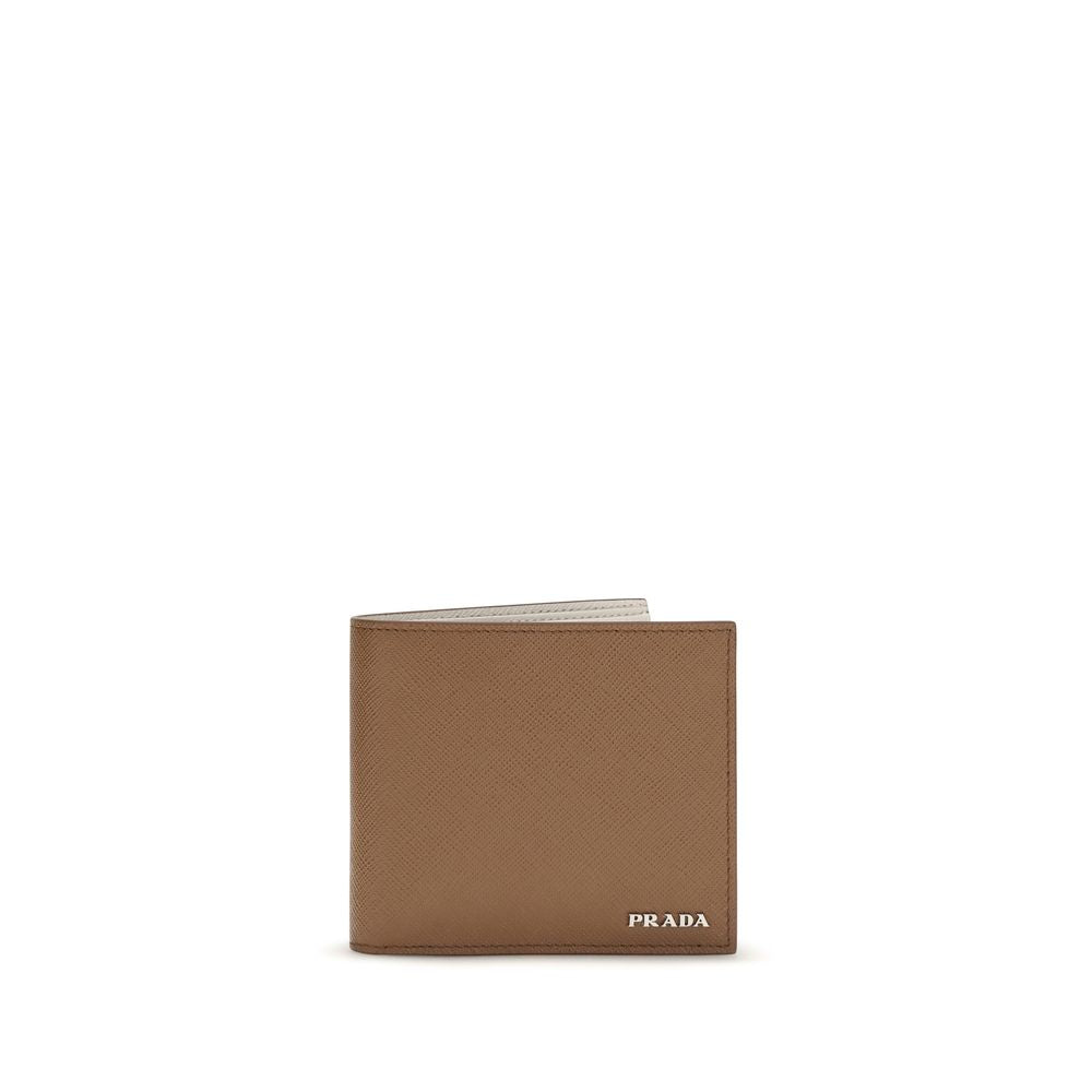 Prada Beige Calf Leather Bos Taurus Wallet | Regal Royce