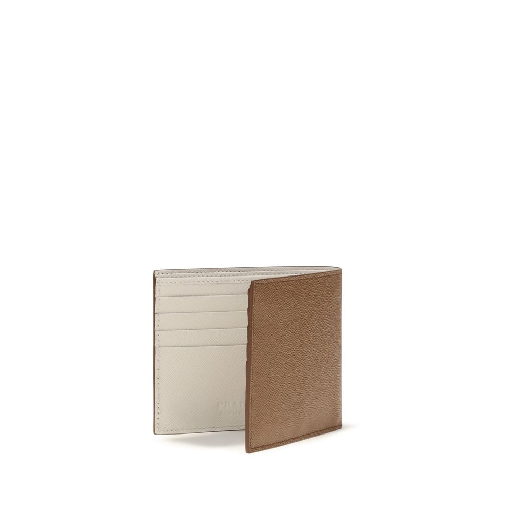 Prada Beige Calf Leather Bos Taurus Wallet | Regal Royce