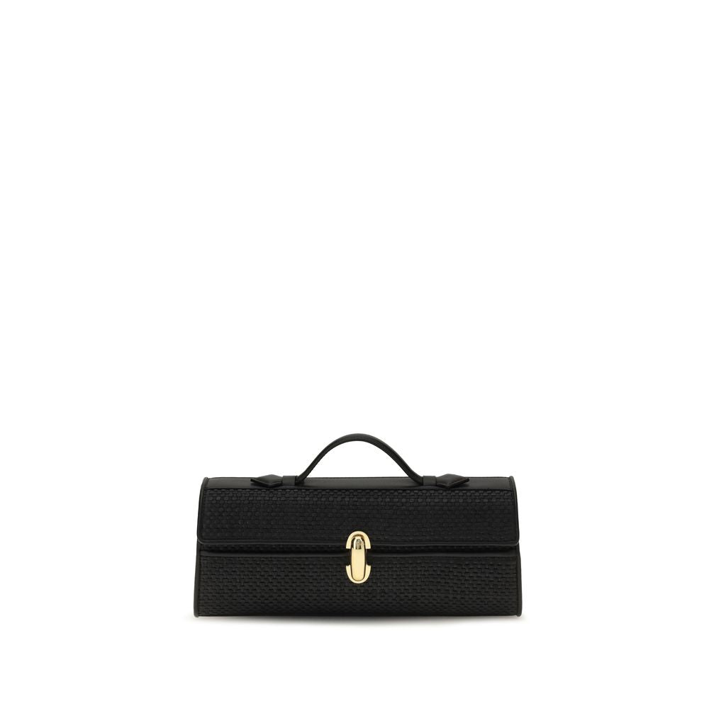 Savette Black Raffia Handbag | Regal Royce