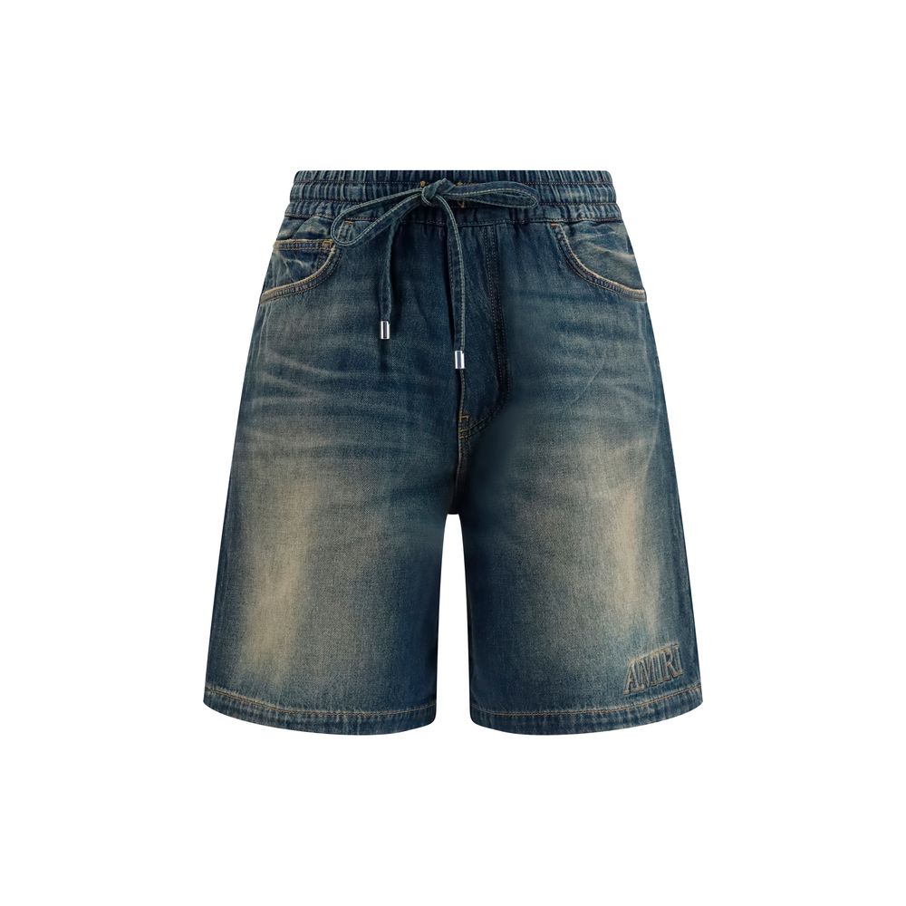 Amiri Blue Cotton Bermuda Shorts | Regal Royce