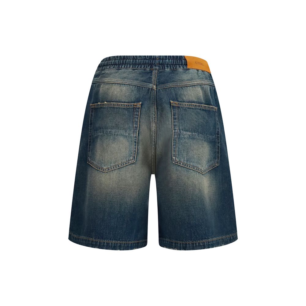 Amiri Blue Cotton Bermuda Shorts | Regal Royce