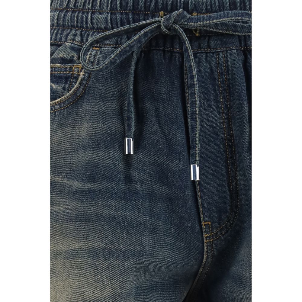 Amiri Blue Cotton Bermuda Shorts | Regal Royce