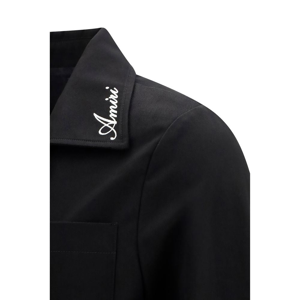 Amiri Black Cotton Full-Length Jacket | Regal Royce