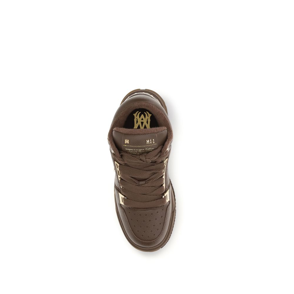 Amiri Brown Calf Leather Bos Taurus Chunky Sneakers | Regal Royce