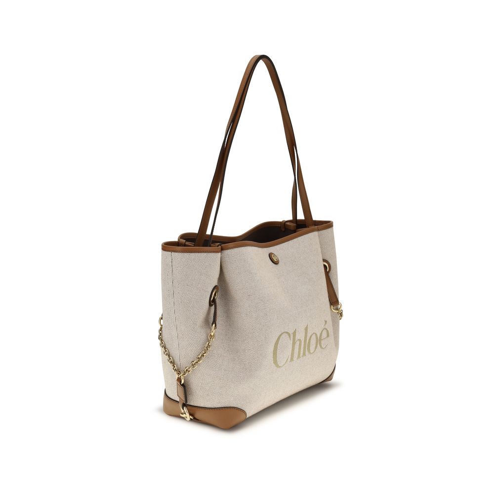 Chloé Beige Cotton Shoulder Bag | Regal Royce