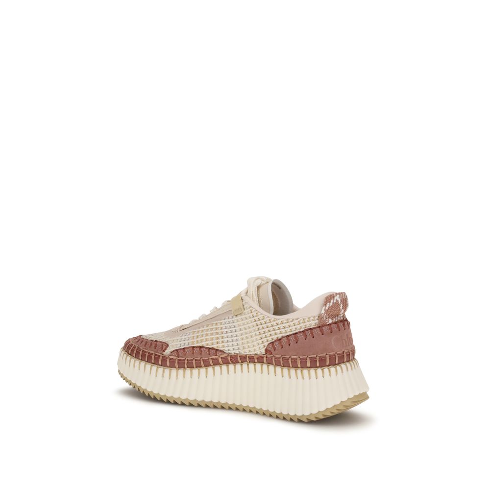 Chloé Beige Nylon Chunky Sneakers | Regal Royce