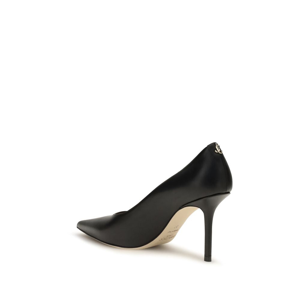 Jimmy Choo Black Calf Leather Bos Taurus High Heel Pumps | Regal Royce