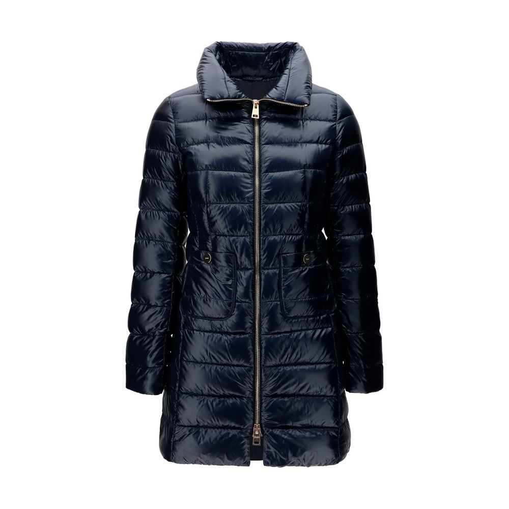Herno Blue Polyamide Full-Length Jacket | Regal Royce